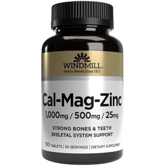Windmill Calcium, Magnesium and Zinc Tablets 100 Tablets - Image 2