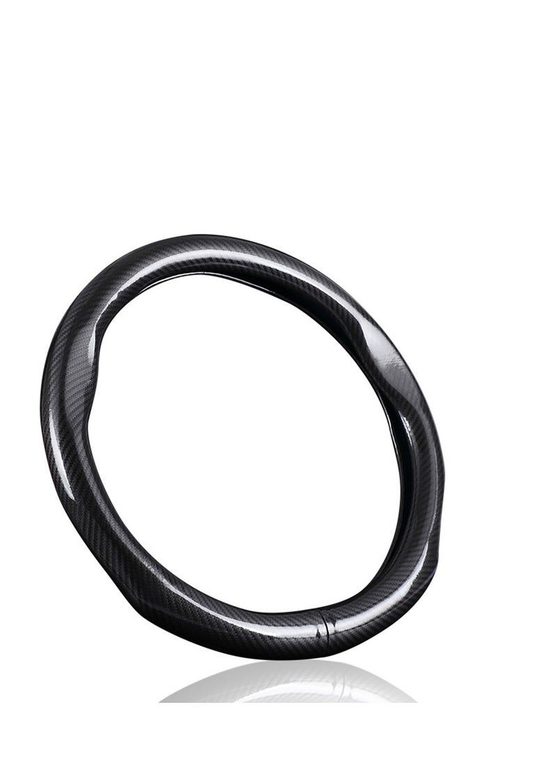 Steering Wheel Cover, 15in Car Steering Wheel Cover Carbon Fiber Style Steering Wheel Cover Protection Ergonomic Design Universal - Image 2