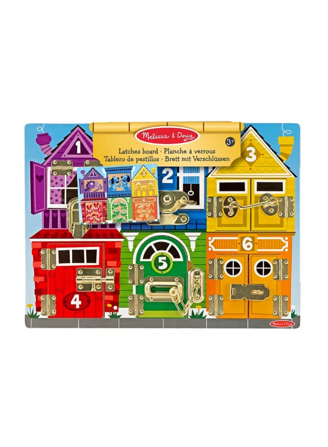 Melissa & Doug Creative Latches Wooden Activity Board Multicolour 28.7 x 1.02 x 39.88 cm SMD6073149 - Image 2