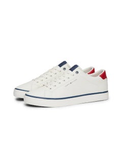 TOMMY HILFIGER Men's Vulcano Low Core Sneakers Low Top - Leather, White  - Image 2