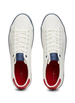 TOMMY HILFIGER Men's Vulcano Low Core Sneakers Low Top - Leather, White  - Image 3