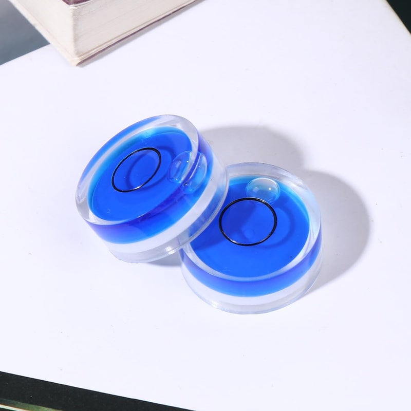 Universal Level Bubble Spirit Level 25x10mm Blue Circular Bubble Vial 10Pcs for Surface Calibration - Image 5