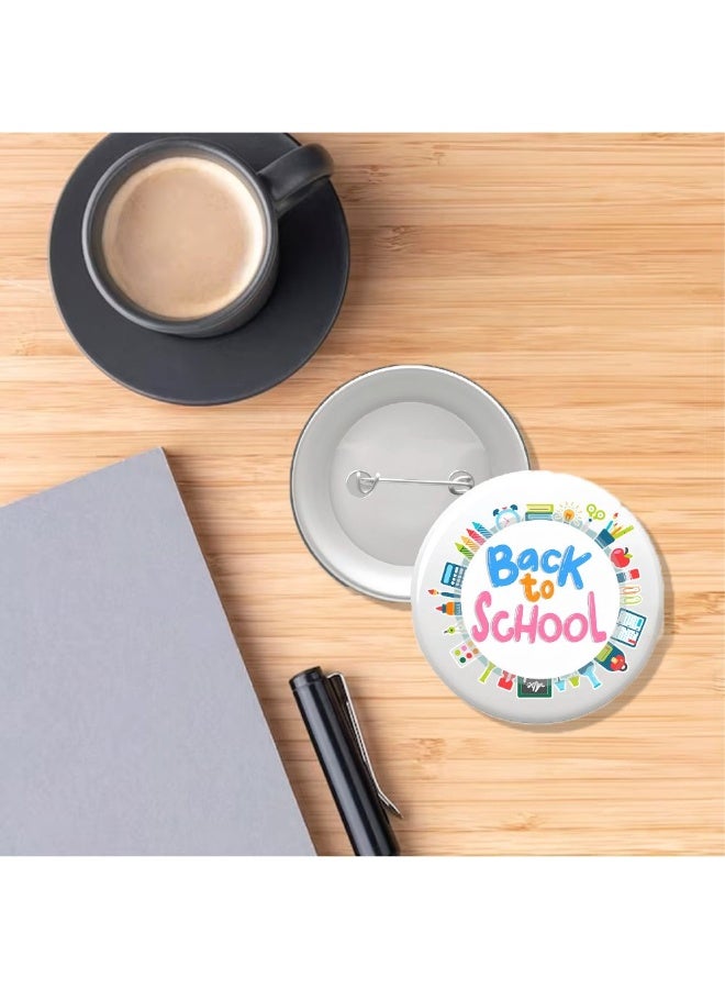 PRINTSHOP4ME Back To School Button Badge–Fun & Colorful Accessory For Kids–Perfect For School Bags,Uniforms And Gifts - Image 5