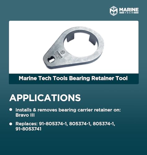 M Marine Tech Tools Marine Tech Tools Bearing Retainer Tool, Removes & Installs Bearing Retainers on Bravo III Drives, Mercury Outboard Tools, Bearing Retainer Wrench, Replacement 91-805374 1 - Image 3