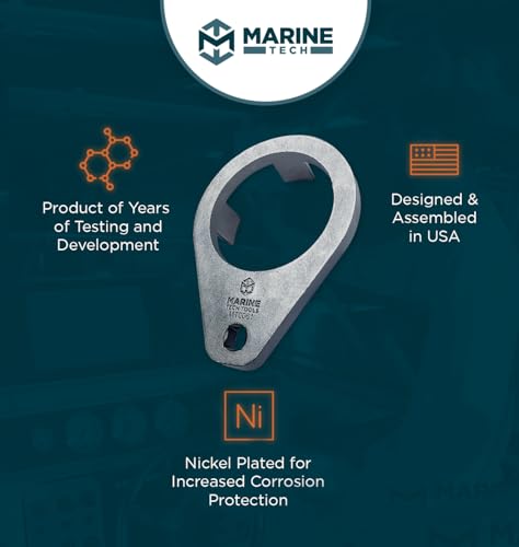 M Marine Tech Tools Marine Tech Tools Bearing Retainer Tool, Removes & Installs Bearing Retainers on Bravo III Drives, Mercury Outboard Tools, Bearing Retainer Wrench, Replacement 91-805374 1 - Image 4