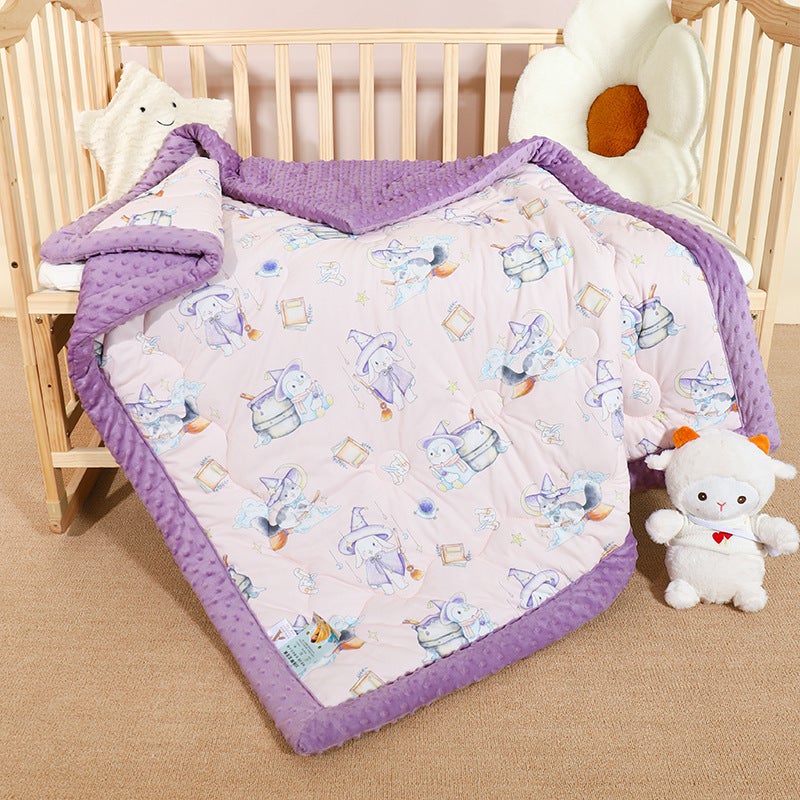 Kindergarten Childrens Beanie Cartoon Printed Blanket Machine Washable Kick-proof Quilt Four Seasons Baby Products Magic Academy