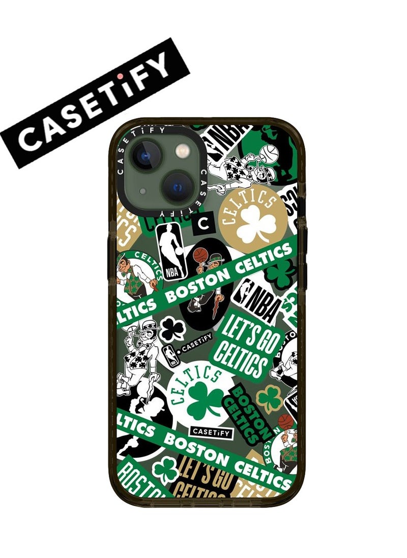Casetify Apple iPhone 13/14 Case,Celtics Magnetic Adsorption Phone Case - Semi transparent 