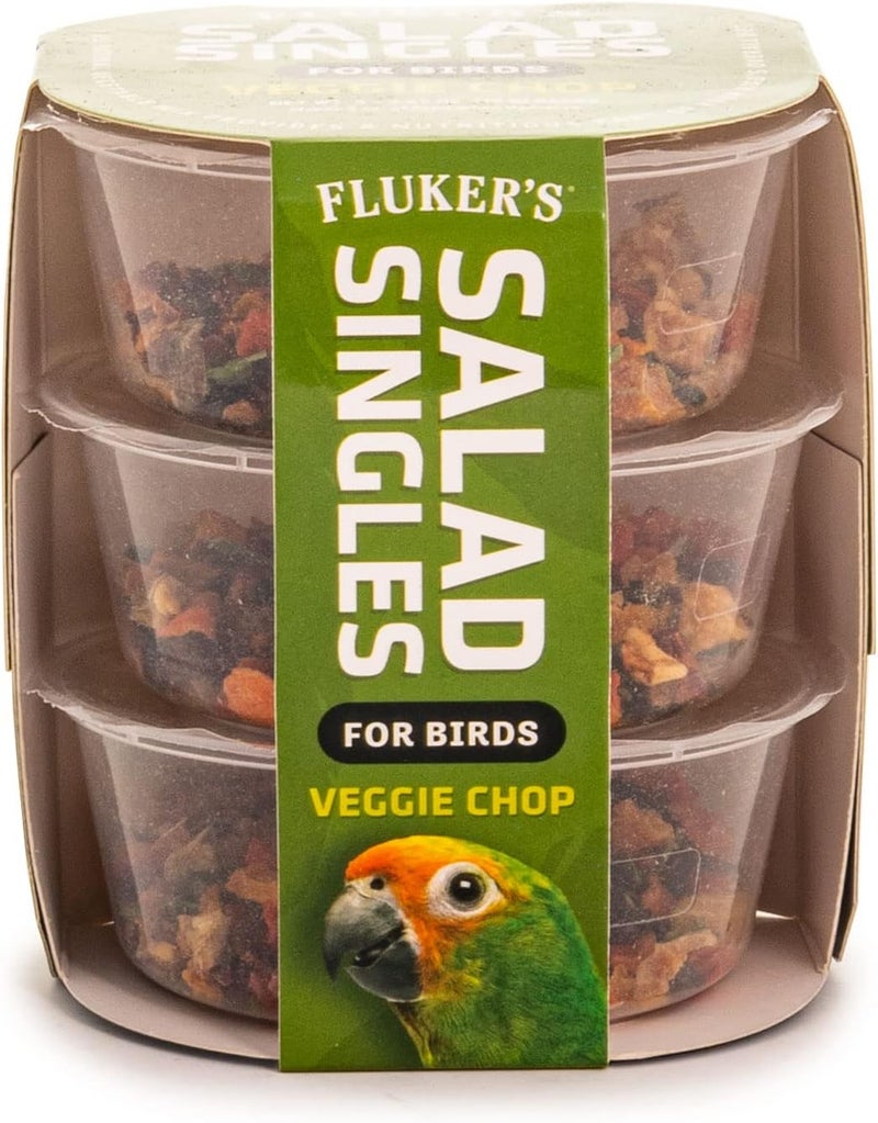 فلكرز مزيج خضروات طبيعي 100% من Fluker’s Salad Singles، يكفي إضافة الماء فقط، مناسب للببغاوات والكوكاتيل والكونور والببغاءات الأخرى، عبوة تحتوي على 3 وحدات. - Image 2