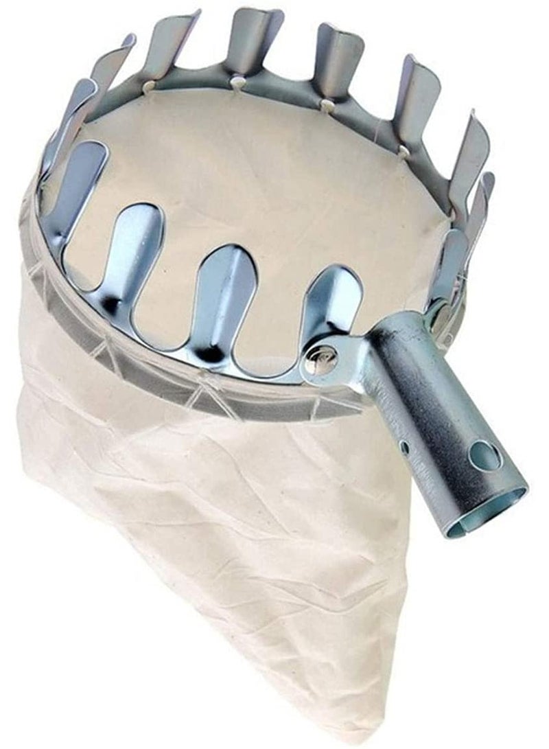 Generic Metal Fruit Picker, SYOSI Agricultural 16 CM Fruit Picker Bag Garden Fruit Picker Head Harvest Basket, Easy to Use Fruit Picking High Altitude Fruit Picker Catcher for Getting Oranges Peach Pear  - Image 1