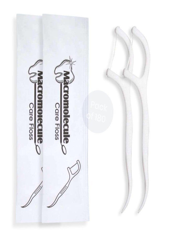 Gadgetime USA Dental Floss Picks (180 Count) - Individually Wrapped Oral Care Flossers for Adults & Kids - Travel Dental Picks for Teeth Cleaning & Plaque Removal - No Break & No Shred Floss - Image 1