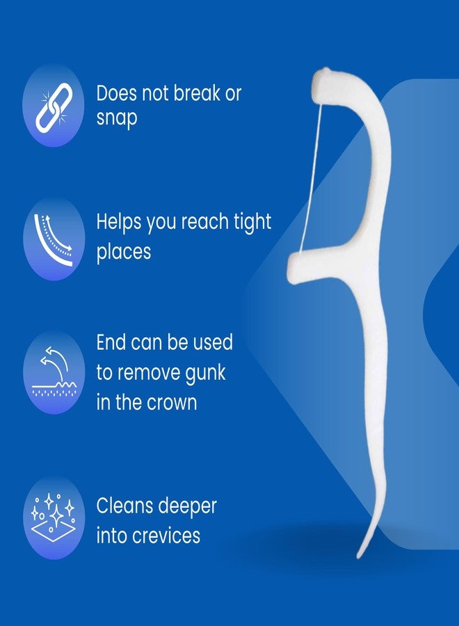 Gadgetime USA Dental Floss Picks (180 Count) - Individually Wrapped Oral Care Flossers for Adults & Kids - Travel Dental Picks for Teeth Cleaning & Plaque Removal - No Break & No Shred Floss - Image 5