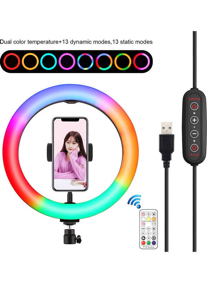 NIBEMINENT LED Photography Light Selfie Lamp with RF Remote Controller Multicolour
