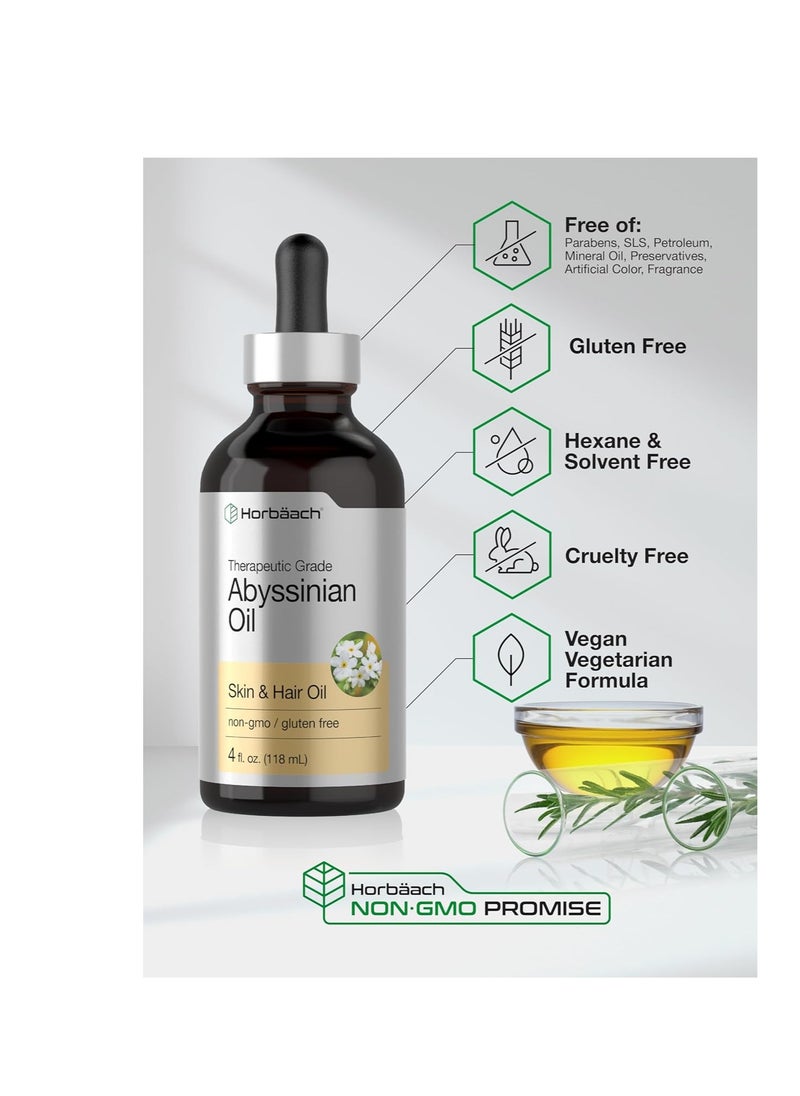 Horbaach Horbäach Abyssinian Oil | 4 fl oz | Hair and Skin Oil | Paraben, SLS and Fragrance Free | from Crambe Abyssinica Seed  - Image 2