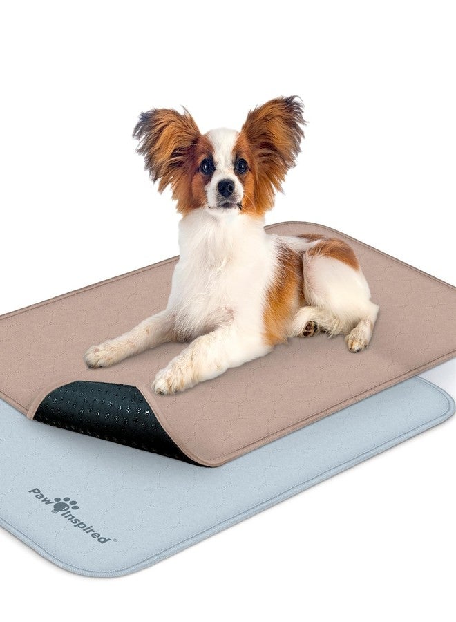 Paw Inspired بطانات أقفاص قابلة للغسل مستوحاة من مخالب الكلاب (عبوة من قطعتين)، مانعة للتسرب، وسادات تبول غير قابلة للانزلاق لأقفاص الكلاب مقاس 30 بوصة، وسادات جرو قابلة لإعادة الاستخدام لتدريب الجراء على استخدام المرحاض، والولادة، وحصيرة مقاومة للماء (29 × 18 بوصة، عبوة من قطعتين) - Image 1