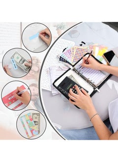 erorex Budget Binder With Zipper Envelopes 100 Day 52 Week Money Saving Challenge Book With Calculator A6 Budget Planner Binder With Envelopes Money Organizer For Cash Stuffing  - Image 3