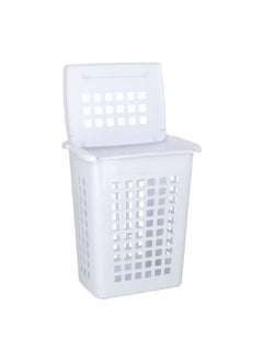 Sterilite Durable Waterproof Laundry Basket with Lid White 48 x 33 x 56 cm 1223  - Image 3