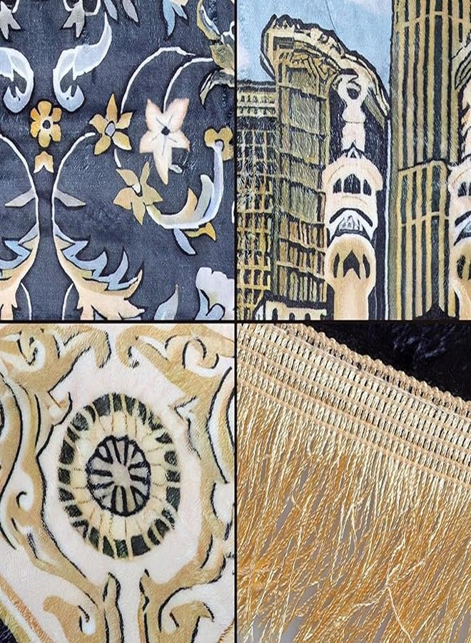 زي سي إم - هابي سجادة صلاة من الصوف المطلي بالماس الذهبي قابلة للطي 70x120 سم - Image 3