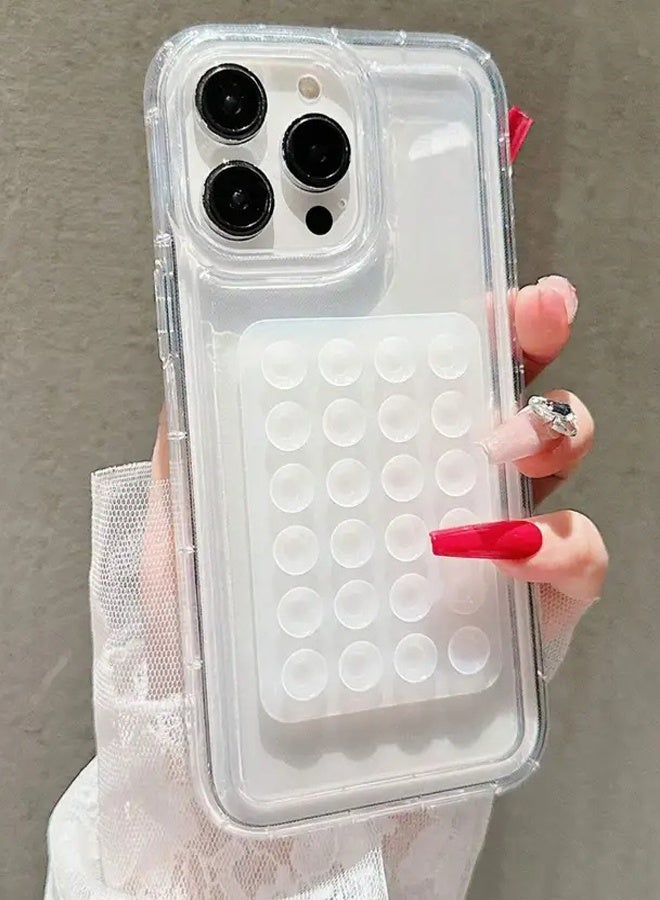 Silicone Suction Cup Phone Case Mount Double Sided, Phone Accessories Hands-Free Strong Grip Holder for Selfies and Videos, Silicon Phone Holder for iPhone and Android (Clear) - Image 4