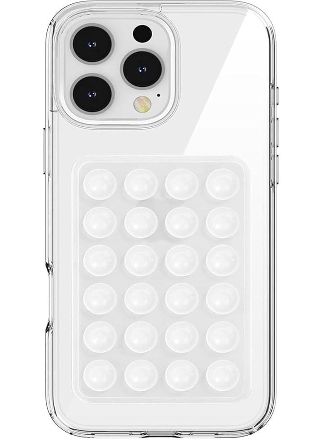 Silicone Suction Cup Phone Case Mount Double Sided, Phone Accessories Hands-Free Strong Grip Holder for Selfies and Videos, Silicon Phone Holder for iPhone and Android (Clear) - Image 2