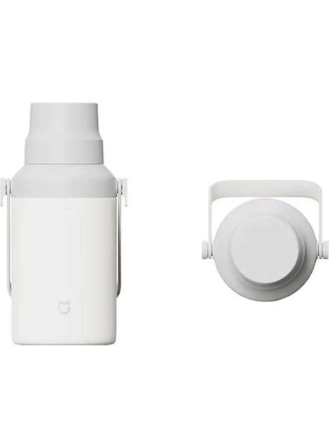 Millet Xiaomi Large Belly Insulated Cup, Outdoor Thermos Water Bottle, Dual-Use Cold And Hot Cup, 316L Portable Water Bottle, Misty White, 1L - Image 2