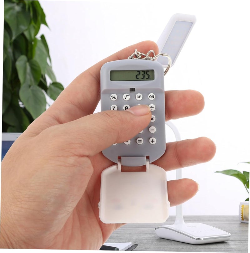 Angoily 2pcs Portable Mini Calculator for Students and Lightweight Compact Electronic Arithmetic Device Cute Gray Handheld Design for School Office and Daily Use - Image 4