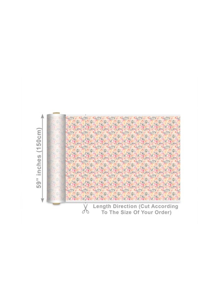 Vellato Al Lail Aramny Silk Fabric By The Yard Soft Pink Gray Floral Pattern Jalabiya Makhweer Dressmaking 58 Inches Width - Image 2