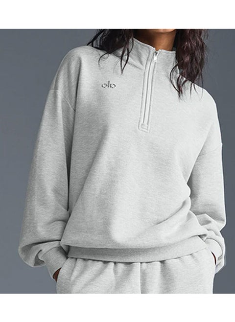 alo jacket with a high collar and zipper