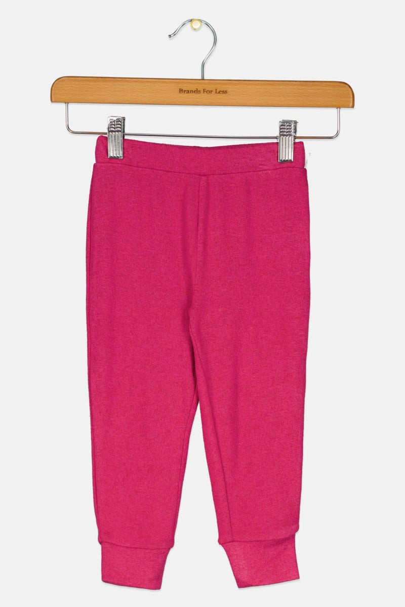 GAP Toddlers Girl Solid Pull On Sweatpants, Fuchsia  - Image 1