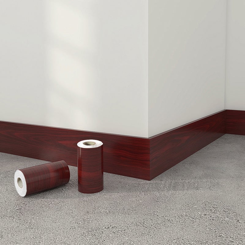 Wood Grain Waist Line Skirting Line Self-Adhesive Sticker Corner Line Door Frame Decorative Strip 10 Meters Refurbished Waterproof Moisture-Proof Sticker - Image 1