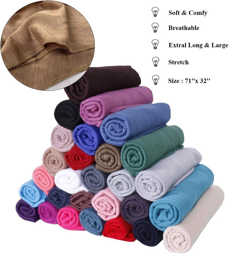 Harewom Head Wraps for Black Women Stretch Head Scarf Long African Hair Wraps Turban Headwraps Jersey Headbands - Image 3
