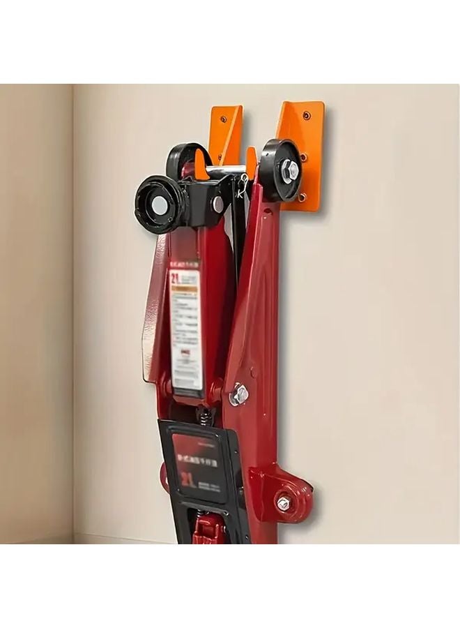 2-Piece Orange Heavy Duty Metal Wall Hooks Max Load 50LB for Garage Workshop Tools - Image 3