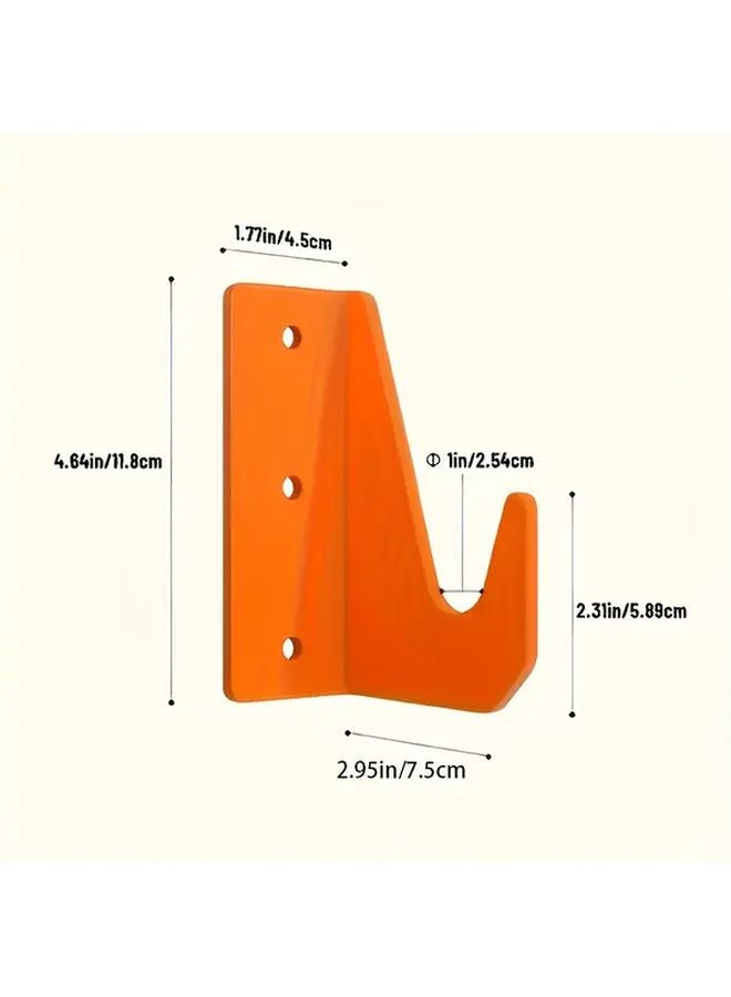 2-Piece Orange Heavy Duty Metal Wall Hooks Max Load 50LB for Garage Workshop Tools - Image 4