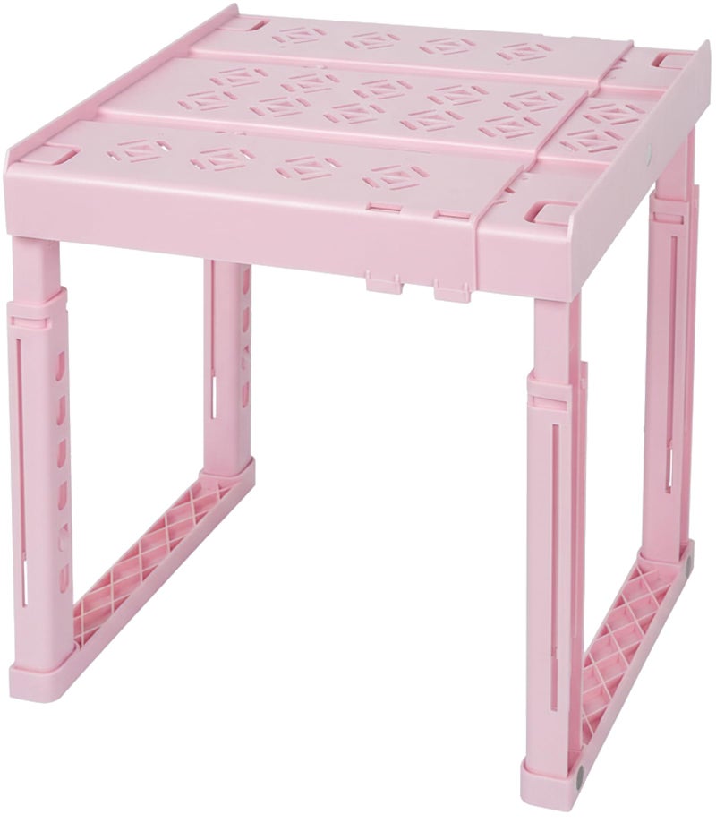 Piffny Locker Organizer Shelfï¼Œ Adjustable Width and Height, Ideal Locker for School, Office, and Gym Lockersâ€¦ (Pink) - Image 1