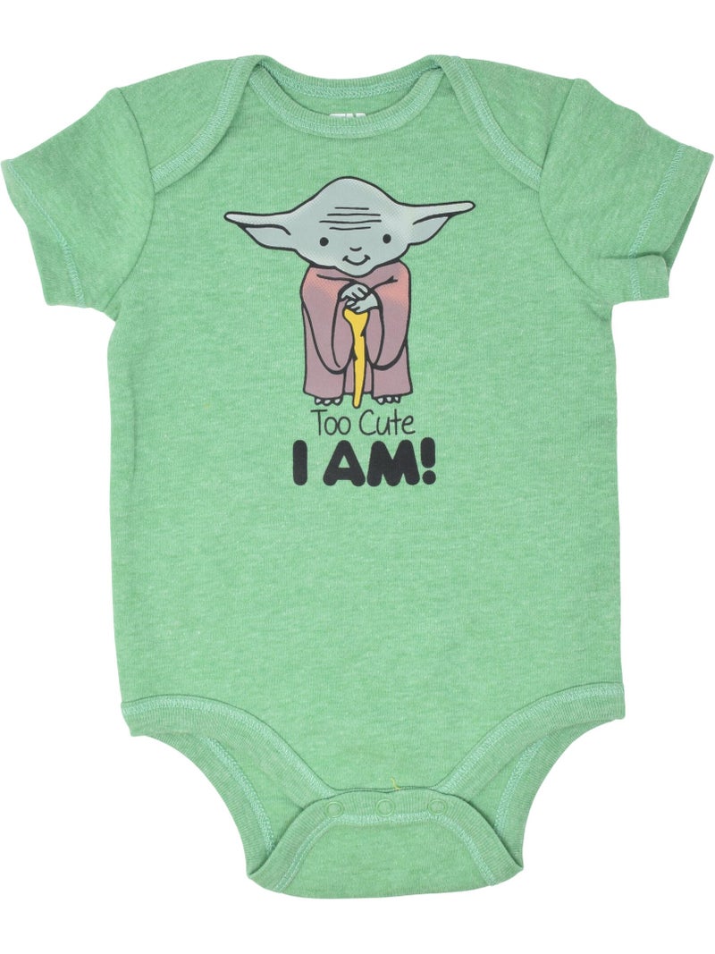 STAR WARS Baby Boys 5 Pack Bodysuits Princess Leia Yoda Han Solo R2D2 C3PO 0-3 Months - Image 2