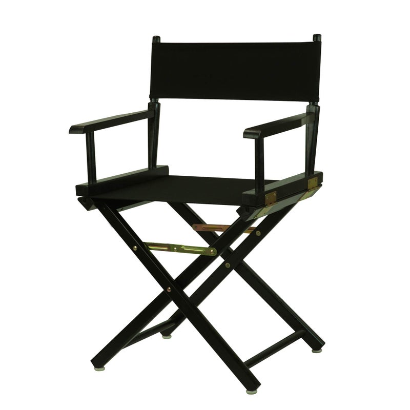 Casual Home Casual Home Directors ChairBlack FrameBlack Canvas18  Classic Height