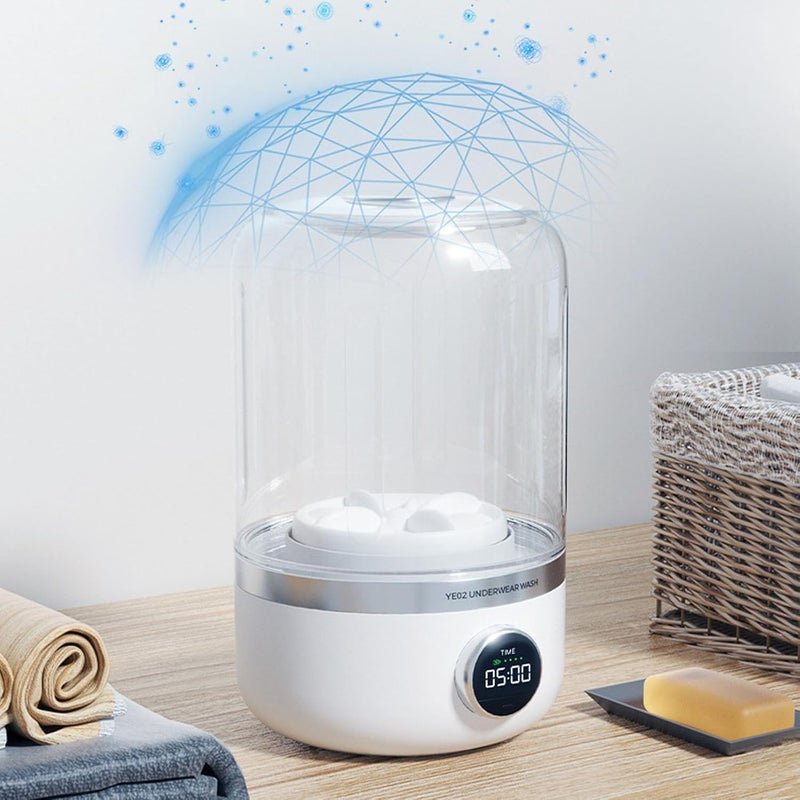 Luocute Portable Washing Machine 10W Quiet Rechargeable Mini Laundry Washer, Ideal for Underwear, Socks, Baby Clothes, Cordless Washer for Travel, Camping, RV with Silent Washing Process - Image 3