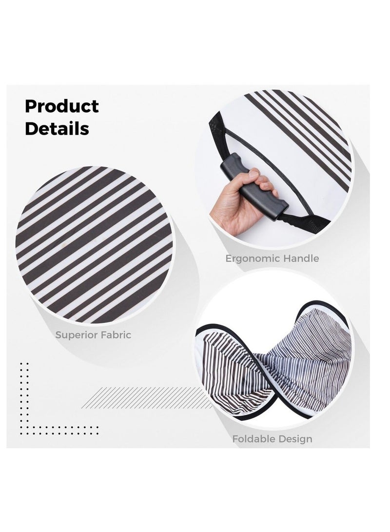 Loquat Dent Reflector Board with Storage Bag, 80cm Striped Light Reflector Board, Flexible Foldable Dent Panel, Dent Fix Tool for Vehicle Door Scratch and Hail Damage Car Dent Check Tool, Black - Image 4