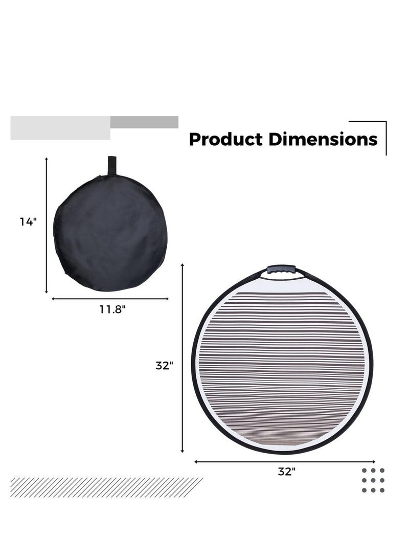Loquat Dent Reflector Board with Storage Bag, 80cm Striped Light Reflector Board, Flexible Foldable Dent Panel, Dent Fix Tool for Vehicle Door Scratch and Hail Damage Car Dent Check Tool, Black - Image 5