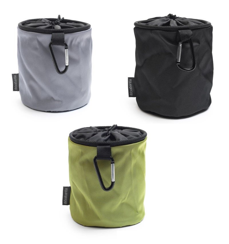 Brabantia x1 Premium Clothespin Storage Bag with Hanging Carabiner & Closing Cord (Random Color) Space Saving Organizer for Clothes Pins, Hangs on Clothesline/Drying Rack, Holds up to 150 Pins - Image 1