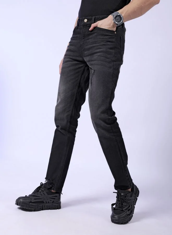 The Indian Garage Co Men Slim Fit Solid Mid-Rise Stretchable Jeans