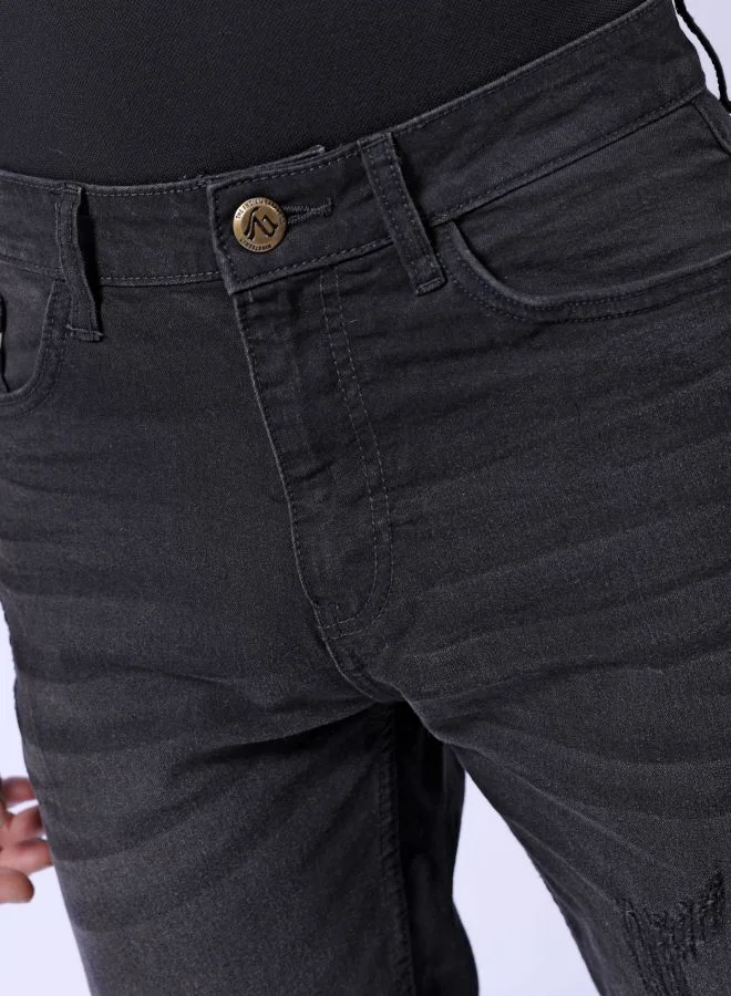 The Indian Garage Co Men Slim Fit Solid Mid-Rise Stretchable Jeans