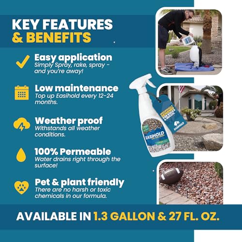 Vuba Easihold Gravel Binder 1.3 Gallon – Max Rock Glue for Pea Gravel & Stones. Long-Lasting Mulch Glue for Landscaping – Non-Toxic, Ready-to-Use Gravel Lockdown for Paths, Patios & Garden Borders - Image 3