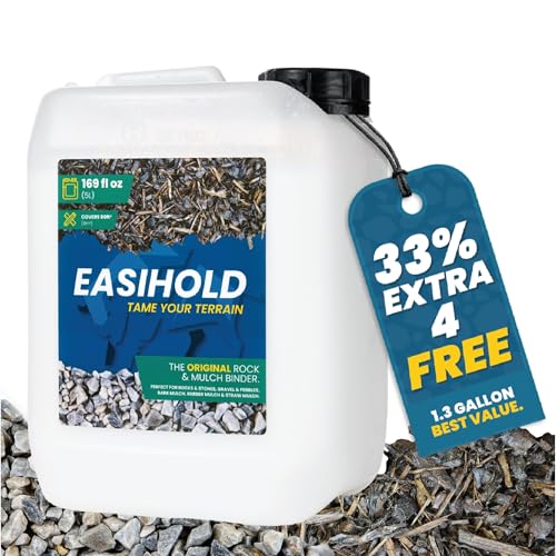 Vuba Easihold Gravel Binder 1.3 Gallon – Max Rock Glue for Pea Gravel & Stones. Long-Lasting Mulch Glue for Landscaping – Non-Toxic, Ready-to-Use Gravel Lockdown for Paths, Patios & Garden Borders - Image 1