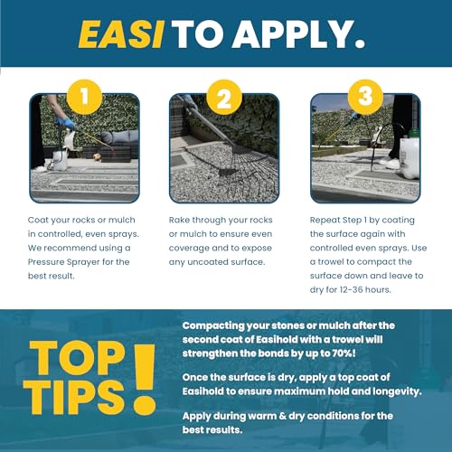 Vuba Easihold Gravel Binder 1.3 Gallon – Max Rock Glue for Pea Gravel & Stones. Long-Lasting Mulch Glue for Landscaping – Non-Toxic, Ready-to-Use Gravel Lockdown for Paths, Patios & Garden Borders - Image 5