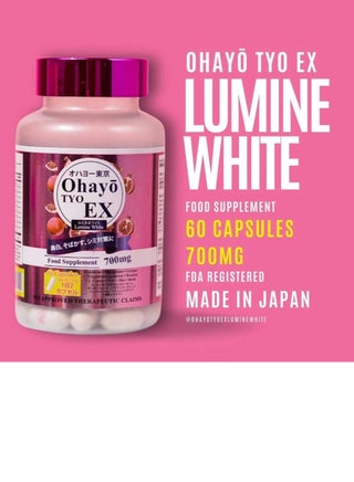 OHAYO TYO EX LUMINE WHITE Ohayo TYO EX Lumine White food supplement 700mg, 60 Capsules | Best Price KSA
