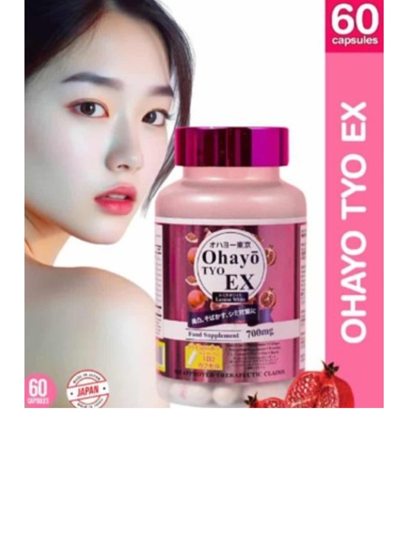 Ohayo TYO EX Lumine White food supplement 700mg, 60 Capsules - Image 4