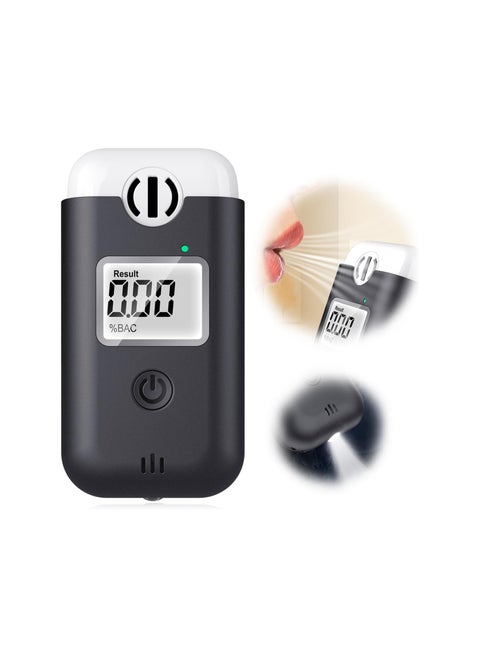 Portable Alcohol Tester Alcohol Breathalyzer, Digital Led Display Quick Response, Professional Accurate Detection Breath Analyzer Detector for Family, Personal, Driver
