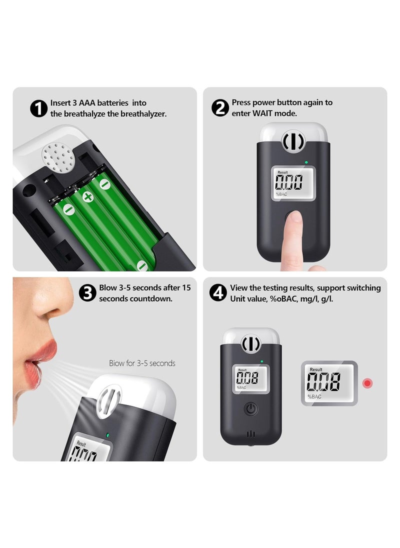 KASTWAVE - Portable Alcohol Tester Alcohol Breathalyzer, Digital Led Display Quick Response, Professional Accurate Detection Breath Analyzer Detector for Family, Personal, Driver - Image 1