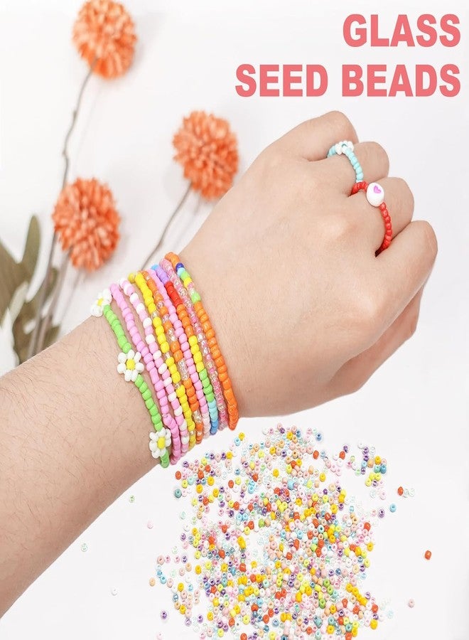 CLOSAL® 3MM Glass Seed Bead For Bracelet Making Kits,DIY Bead Kit For Kids Crafts,Small Bead Friendship Jewelry Making Kit,Bracelet,Necklace,Earring-Disc And Clay Heishi Beads Set,Multicolor - Image 4