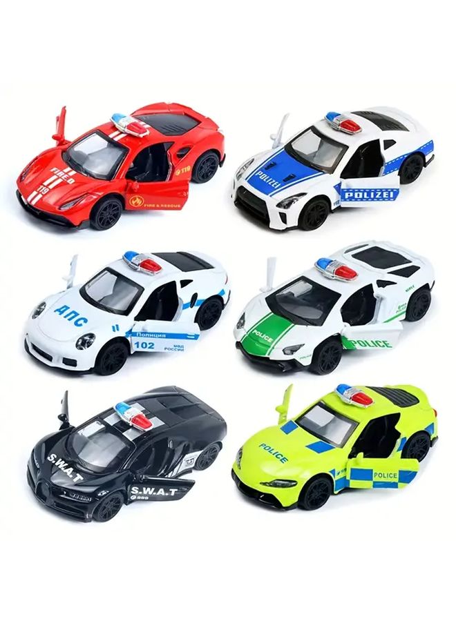1pc Mini Sports Car Toy Model Set Alloy Pull Back Simulated Doors Gift For Kids - Image 2